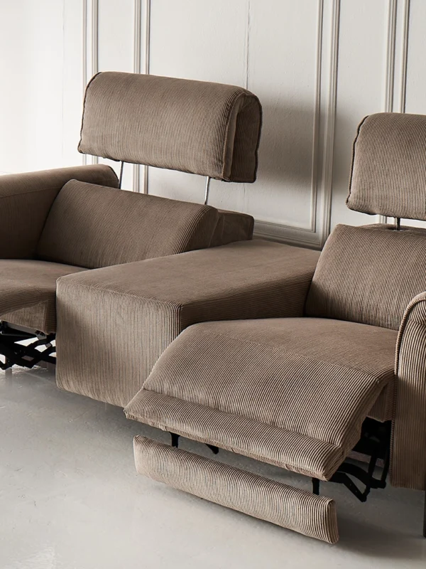 Καναπές διθέσιος με ανάκληση και ρυθμιζόμενο προσκέφαλο omicron