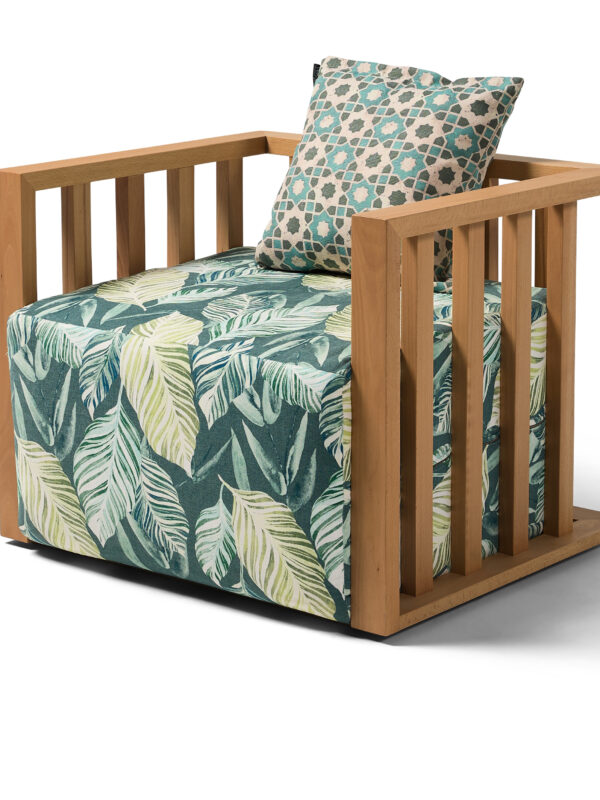 Μασίφ δρύινη πολυθρόνα LINES