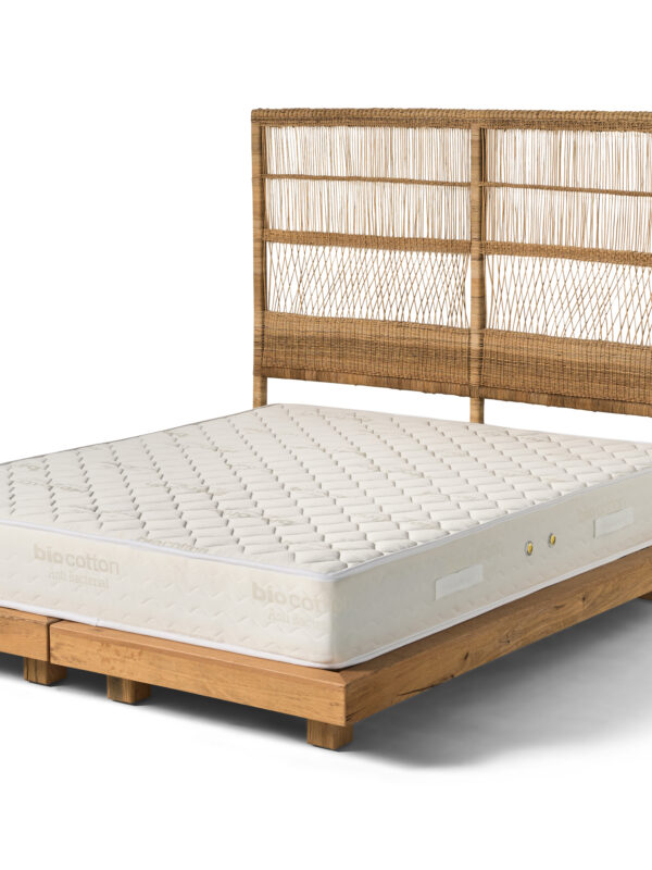 Κεφαλάρι MALAWI από φυσικό ξύλο με πλέξη ρατάν – εκθεσιακό προϊόν