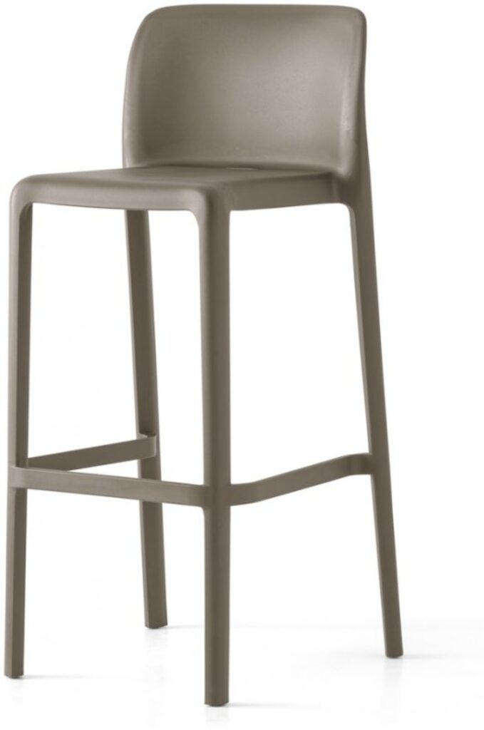 σκαμπο bayo ! taupe minimal σχεδίαση, κατάλληλη για κήπο ή βεράντα – διαθέσιμη στο vestal.gr.