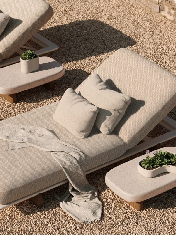 vondom ξαπλωστρα Εξωτερικου Χώρου pezzettina minimal σχεδίαση, κατάλληλη για κήπο ή βεράντα – διαθέσιμη στο vestal.gr.