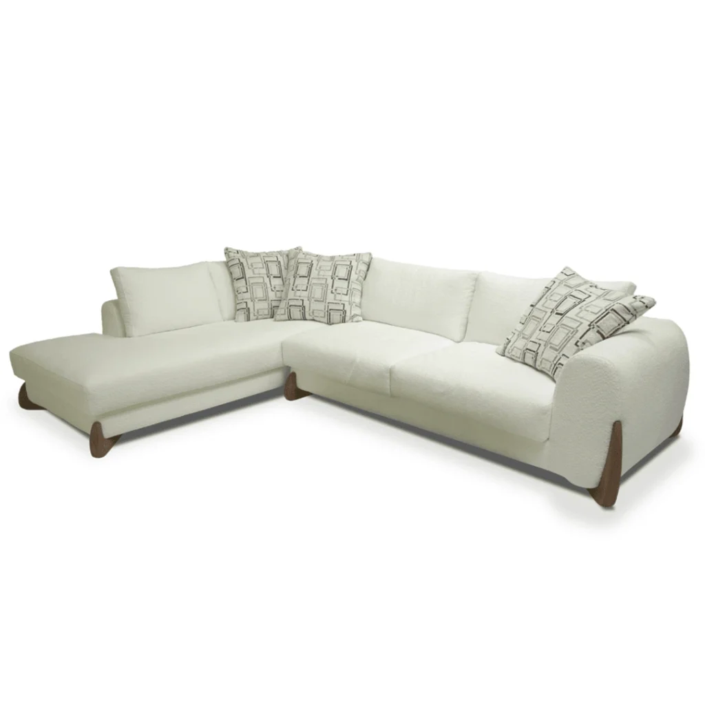 Λευκός γωνιακός καναπές Soft – άνεση και κομψότητα για minimal σαλόνια