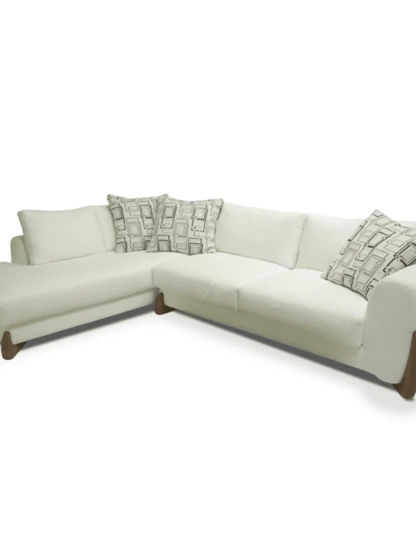 Λευκός γωνιακός καναπές Soft – άνεση και κομψότητα για minimal σαλόνια