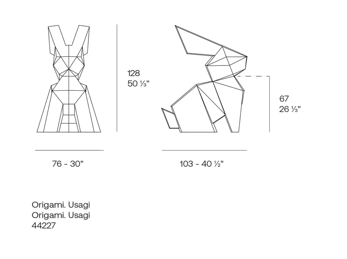 origami usagi kitsune origami απο vondom διακοσμητικο κηπου
