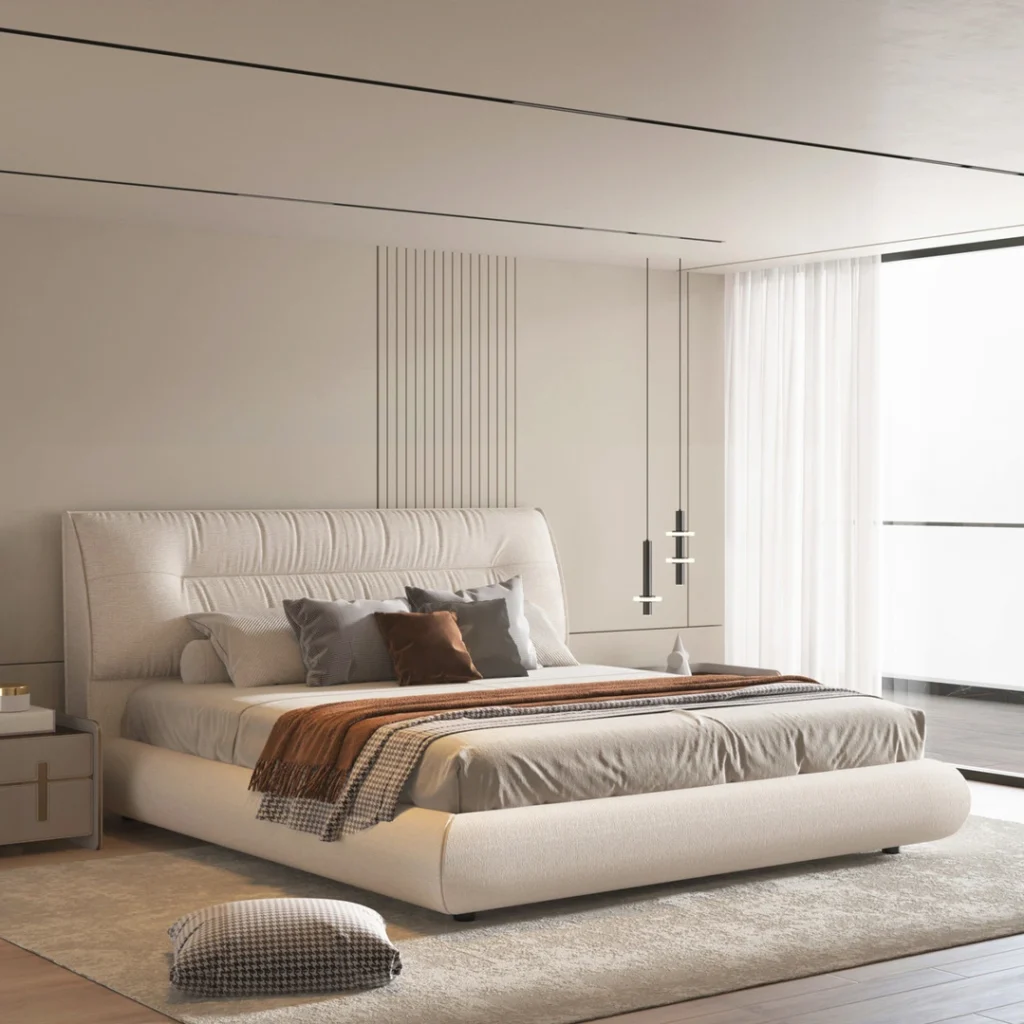 Κρεβάτι 160x200 με Αποθηκευτικό Χώρο | Υφασμάτινο Διπλό Κρεβάτι